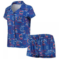 Женский топ и шорты с принтом Concepts Sport Royal Chicago Cubs, флагманский комплект для сна