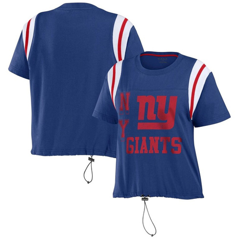 Женская футболка WEAR by Erin Andrews Royal New York Giants с цветными блоками