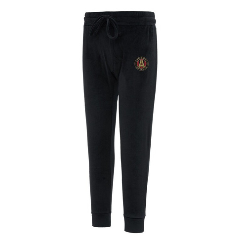 Женские велюровые брюки Concepts Sport черного цвета с манжетами Atlanta United FC Intermission