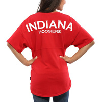 Женская футболка оверсайз из джерси Crimson Indiana Hoosiers Spirit