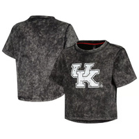 Женская черная укороченная футболка из молочного шелка Kentucky Wildcats Vintage Wash