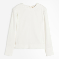 Блуза H&M Shoulder-pad, белый