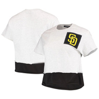 Женская укороченная футболка Refried Apparel серого цвета San Diego Padres