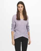 Женский свитер с длинными рукавами и слегка V-образным вырезом jdy, сиреневый
