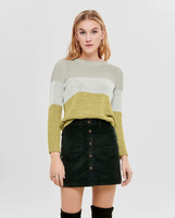 Женский свитер в стиле колор-блок с длинными рукавами Only
