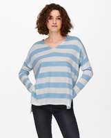 Женский полосатый свитер с длинными рукавами Only, белый