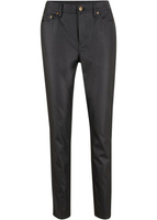 Эластичные брюки с покрытием и тонким комфортным поясом Bpc Bonprix Collection, черный