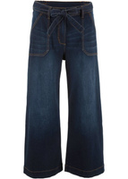Ультрамягкие джинсы с завышенной талией 7/8 удобным поясом с завышенной талией свободный крой Bpc Bonprix Collection, си