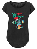 Рубашка F4NT4STIC Disney Arielle die Meerjungfrau Merry Christmas, черный