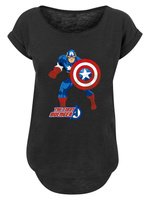 Рубашка F4NT4STIC Marvel Avengers Captain America The First Avenger, черный
