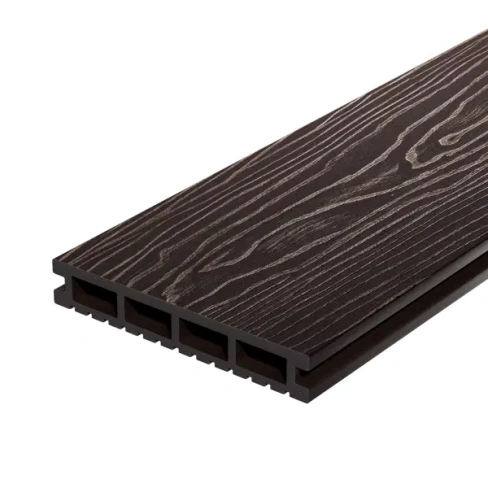 Террасная доска Decking цвет Темный орех 3000x150x24 мм двусторонняя вельвет/структура дерева 0.45 м² Без бренда Smart