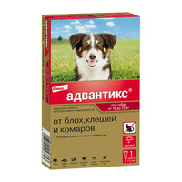 Препарат Адвантикс для собак 10-25 кг 1 пипетка (1 уп x 4 пип x 2,5 мл)