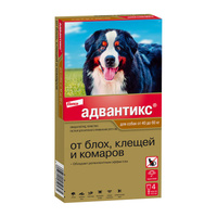 Препарат Адвантикс для собак 40-60 кг (1 уп x 4 пип x 6,0 мл)