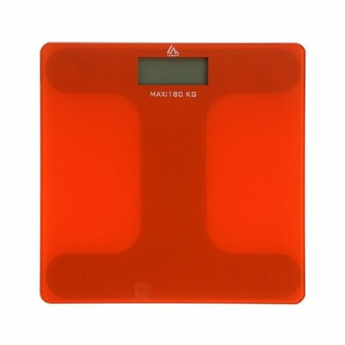 Весы напольные Luazon LVE-006, электронные, до 180 кг, 2хAAА (не в комплекте), оранжевые Luazon Home