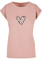 Рубашка Merchcode Valentines Day - Leopard Heart, темно-розовый/пастельно-розовый