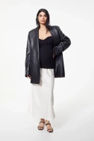 Блузка эластичной вязки H&M, черный