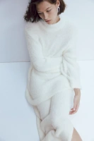 Объемный пушистый свитер H&M, белый