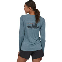 Capilene Cool повседневная рубашка с длинными рукавами и рисунком женская Patagonia, цвет 73 Skyline/Light Plume Grey X-