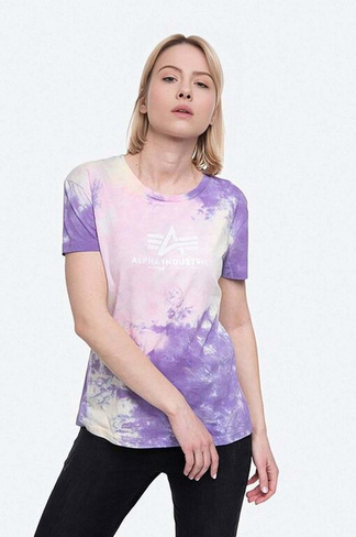 Базовая футболка Batik Wmn, хлопковая футболка Alpha Industries, розовый