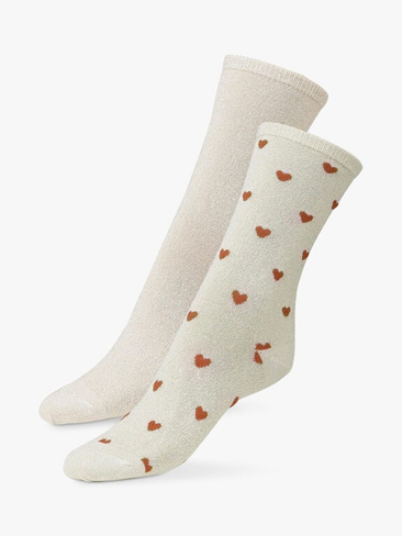 Мягкие блестящие носки Mei в форме сердечек Dear Denier, золото/мульти
