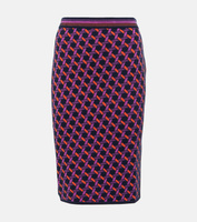 Жаккардовая юбка миди орехового цвета Diane Von Furstenberg, мультиколор
