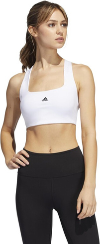 Бюстгальтер средней поддержки PowerImpact Training adidas, цвет White/Black