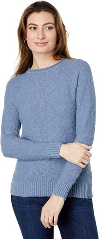 Хлопковый пуловер средней плотности с высоким воротником L.L.Bean, цвет Soft Indigo