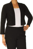 Женские блестящие шраги с рукавом три четверти Calvin Klein, цвет Black 16