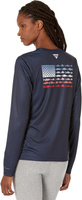 Рубашка с длинным рукавом Tidal Tee PFG Fish Flag Columbia, цвет Collegiate Navy/Red Spark Gradient
