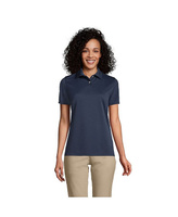 Женская школьная форма, рубашка поло из полипике с короткими рукавами Lands' End, цвет Classic navy