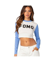 Женская футболка Fomo с длинными рукавами Edikted, белый