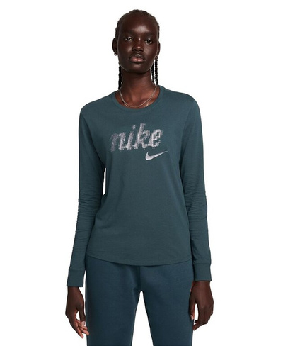 Женская спортивная одежда Essentials - топ с длинными рукавами Nike, зеленый