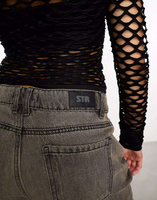 Прямые джинсы Stradivarius STR коричневого кислотного оттенка