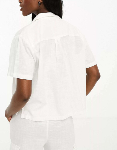 Белая укороченная пляжная рубашка карго с короткими рукавами IIsla & Bird