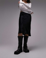 Черная косая юбка в стиле 90-х годов Topshop