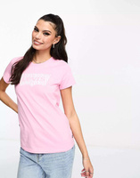 Розовая футболка с логотипом и зебровым принтом Levi's