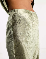 Золотистая юбка макси из жатого атласа со смещением по диагонали ASOS