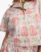 Укороченная рубашка в клетку Reclaimed Vintage с цветочным принтом