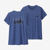 Женская рубашка Capilene Cool с графическим рисунком на каждый день Patagonia, цвет 73 Skyline: Current Blue X-Dye