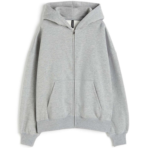 Толстовка H&M Oversized Hooded, светло-серый
