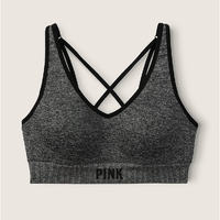 Спортивный бюстгальтер Victoria's Secret Pink Seamless Air Medium-impact, черный