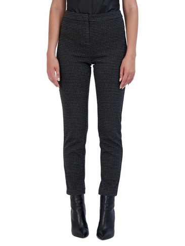 Жаккардовые узкие брюки с узором «гусиные лапки» Ookie & Lala, цвет Black Grey
