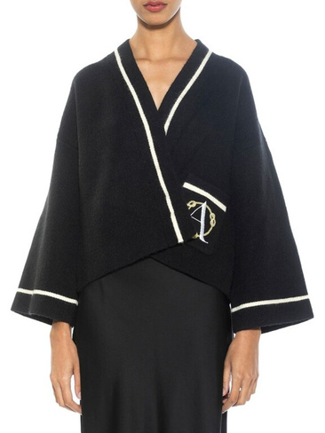 Трикотажная куртка Gabbi в морском стиле Alexia Admor, цвет Black White