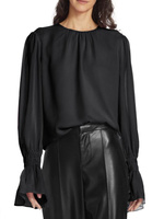 Шелковая блузка с гофрированными манжетами Frame, цвет Color