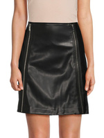 Мини-юбка из искусственной кожи на молнии Calvin Klein, черный