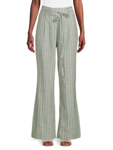 Полосатые расклешенные брюки Serena Vero Moda, цвет Laurel Wreath