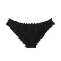 Плавки бикини Victoria's Secret Swim Mix & Match Ruffle Cheeky Fishnet, черный