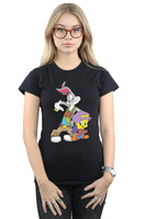 Хлопковая футболка Bugs And Tweety в стиле хип-хоп Looney Tunes, черный