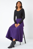Однотонная трикотажная юбка-миди Roman, фиолетовый