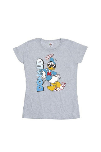 Прохладная хлопковая футболка с Дональдом Даком Disney, серый